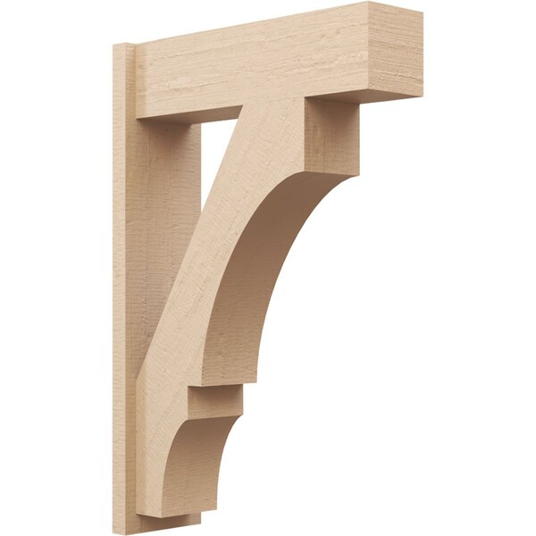 Ekena Millwork 7 1/2-in W x 24-in D x 36-in H Balboa Block Rough Cedar Woodgrain TimberThane Outlooker, Primed Tan OUTUR075X24X36BOA44RCPR - main